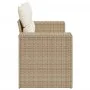 2-seater garden sofa with cushions, beige synthetic rattan by , Outdoor sofas - Ref: Foro24-366081, Price: 221,60 €, Discount: %