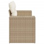 Sofá de jardín con cojines de 2 plazas ratán sintético beige de , Sofás de exterior - Ref: Foro24-366081, Precio: 196,65 €, D...