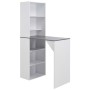 High bar table with white cabinet 115x59x200 cm by vidaXL, Kitchen and dining tables - Ref: Foro24-280231, Price: 189,18 €, D...