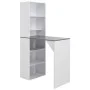 High bar table with white cabinet 115x59x200 cm by vidaXL, Kitchen and dining tables - Ref: Foro24-280231, Price: 199,77 €, D...