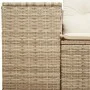 2-seater garden sofa with cushions, beige synthetic rattan by , Outdoor sofas - Ref: Foro24-366081, Price: 221,60 €, Discount: %