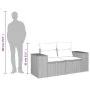 2-seater garden sofa with cushions, beige synthetic rattan by , Outdoor sofas - Ref: Foro24-366081, Price: 221,60 €, Discount: %