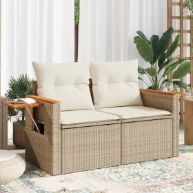 2-Sitzer-Gartensofa mit Kissen, beiges synthetisches Rattan von , Outdoor-Sofas - Ref: Foro24-366083, Preis: 187,88 €, Rabatt: %