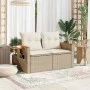2-Sitzer-Gartensofa mit Kissen, beiges synthetisches Rattan von , Outdoor-Sofas - Ref: Foro24-366083, Preis: 187,88 €, Rabatt: %