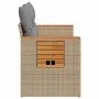 2-Sitzer-Gartensofa mit Kissen, beiges synthetisches Rattan von , Outdoor-Sofas - Ref: Foro24-366110, Preis: 172,69 €, Rabatt: %
