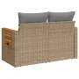 2-Sitzer-Gartensofa mit Kissen, beiges synthetisches Rattan von , Outdoor-Sofas - Ref: Foro24-366110, Preis: 172,69 €, Rabatt: %