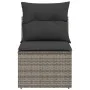 Garden sofa without armrests with gray PE rattan cushions by , Outdoor sofas - Ref: Foro24-366112, Price: 55,10 €, Discount: %