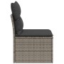 Garden sofa without armrests with gray PE rattan cushions by , Outdoor sofas - Ref: Foro24-366112, Price: 55,82 €, Discount: %