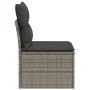 Garden sofa without armrests with gray PE rattan cushions by , Outdoor sofas - Ref: Foro24-366112, Price: 55,10 €, Discount: %