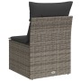 Sofá de jardín sin reposabrazos con cojines ratán PE gris de , Sofás de exterior - Ref: Foro24-366112, Precio: 55,82 €, Descu...
