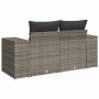 Garden sofa with cushions 2 seater gray synthetic rattan by , Outdoor sofas - Ref: Foro24-366125, Price: 168,77 €, Discount: %