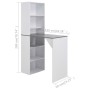 High bar table with white cabinet 115x59x200 cm by vidaXL, Kitchen and dining tables - Ref: Foro24-280231, Price: 189,18 €, D...