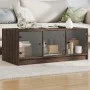 Coffee table with oak brown glass doors 102x50x42 cm by , Coffee table - Ref: Foro24-836419, Price: 80,14 €, Discount: %