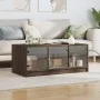 Coffee table with oak brown glass doors 102x50x42 cm by , Coffee table - Ref: Foro24-836419, Price: 80,14 €, Discount: %