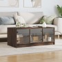 Couchtisch mit eichenbraunen Glastüren 102x50x42 cm von , Couchtisch - Ref: Foro24-836419, Preis: 81,15 €, Rabatt: %