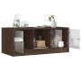 Couchtisch mit eichenbraunen Glastüren 102x50x42 cm von , Couchtisch - Ref: Foro24-836419, Preis: 81,15 €, Rabatt: %