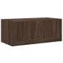 Coffee table with oak brown glass doors 102x50x42 cm by , Coffee table - Ref: Foro24-836419, Price: 80,14 €, Discount: %
