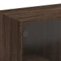 Coffee table with oak brown glass doors 102x50x42 cm by , Coffee table - Ref: Foro24-836419, Price: 80,14 €, Discount: %