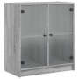 Auxiliary wardrobe with Sonoma gray glass doors 68x37x75.5 cm by , Sideboards - Ref: Foro24-836425, Price: 80,71 €, Discount: %