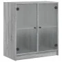 Zusatzgarderobe mit Glastüren in Sonoma-Grau, 68 x 37 x 75,5 cm von , Sideboards - Ref: Foro24-836425, Preis: 80,80 €, Rabatt: %