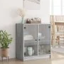 Zusatzgarderobe mit Glastüren in Sonoma-Grau, 68 x 37 x 75,5 cm von , Sideboards - Ref: Foro24-836425, Preis: 80,80 €, Rabatt: %