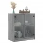 Zusatzgarderobe mit Glastüren in Sonoma-Grau, 68 x 37 x 75,5 cm von , Sideboards - Ref: Foro24-836425, Preis: 80,80 €, Rabatt: %