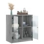 Auxiliary wardrobe with Sonoma gray glass doors 68x37x75.5 cm by , Sideboards - Ref: Foro24-836425, Price: 80,71 €, Discount: %
