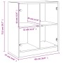 Auxiliary wardrobe with Sonoma gray glass doors 68x37x75.5 cm by , Sideboards - Ref: Foro24-836425, Price: 80,71 €, Discount: %
