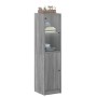 Aparador con puerta de vidrio gris Sonoma 35x37x142 cm de , Aparadores - Ref: Foro24-836446, Precio: 88,22 €, Descuento: %