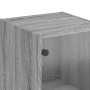 Sideboard mit Glastür in Sonoma-Grau, 35 x 37 x 142 cm von , Sideboards - Ref: Foro24-836446, Preis: 88,32 €, Rabatt: %