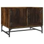 Coffee table with smoked oak glass doors 68.5x50x50 cm by , Coffee table - Ref: Foro24-836543, Price: 47,92 €, Discount: %