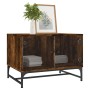 Couchtisch mit Glastüren aus geräucherter Eiche, 68,5 x 50 x 50 cm von , Couchtisch - Ref: Foro24-836543, Preis: 48,34 €, Rab...