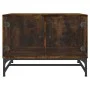 Coffee table with smoked oak glass doors 68.5x50x50 cm by , Coffee table - Ref: Foro24-836543, Price: 47,92 €, Discount: %