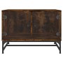 Couchtisch mit Glastüren aus geräucherter Eiche, 68,5 x 50 x 50 cm von , Couchtisch - Ref: Foro24-836543, Preis: 48,34 €, Rab...
