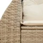 2-seater garden sofa with cushions, beige synthetic rattan by , Outdoor sofas - Ref: Foro24-366062, Price: 229,37 €, Discount: %