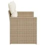 2-seater garden sofa with cushions, beige synthetic rattan by , Outdoor sofas - Ref: Foro24-366060, Price: 173,94 €, Discount: %