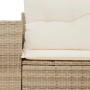 2-seater garden sofa with cushions, beige synthetic rattan by , Outdoor sofas - Ref: Foro24-366060, Price: 167,11 €, Discount: %
