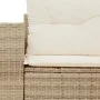 2-seater garden sofa with cushions, beige synthetic rattan by , Outdoor sofas - Ref: Foro24-366060, Price: 173,94 €, Discount: %
