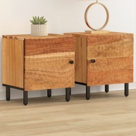 Nachttische 2 Stk. massives Akazienholz 40x33x46 cm von , Nachttische - Ref: Foro24-356852, Preis: 73,76 €, Rabatt: %