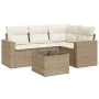 Garden sofa set with cushions 5 pieces beige synthetic rattan by , Garden sets - Ref: Foro24-3218908, Price: 376,75 €, Discou...