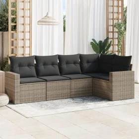 Juego de sofás jardín con cojines 5 pzas ratán sintético gris de , Conjuntos de jardín - Ref: Foro24-3218920, Precio: 317,07 ...