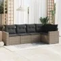 Garden sofa set with 5-piece synthetic rattan gray cushions by , Garden sets - Ref: Foro24-3218920, Price: 317,04 €, Discount: %