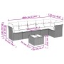 7-teiliges Garten-Esszimmerset und Kissen synthetisches Rattan schwarz von , Gartensets - Ref: Foro24-3217665, Preis: 438,29 ...