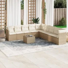 Set Gartensofas mit beigen Kissen 10 Stück synthetisches Rattan von , Gartensets - Ref: Foro24-3217788, Preis: 646,30 €, Raba...