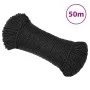 Black 3 mm 50 m polypropylene work rope by , Ropes and metal cords - Ref: Foro24-152997, Price: 11,91 €, Discount: %