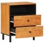 Solid acacia wood bedside table 50x33x60 cm by , Nightstands - Ref: Foro24-356865, Price: 65,30 €, Discount: %