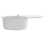 Küchenspüle aus Granit mit weißer ovaler Schüssel von vidaXL, Sinkt - Ref: Foro24-144867, Preis: 198,29 €, Rabatt: %