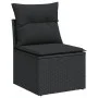 Garden sofa without armrests with black PE rattan cushions by , Outdoor sofas - Ref: Foro24-365961, Price: 59,08 €, Discount: %