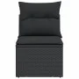 Garden sofa without armrests with black PE rattan cushions by , Outdoor sofas - Ref: Foro24-365961, Price: 59,08 €, Discount: %