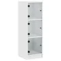 Aparador con puertas de vidrio blanco 35x37x109 cm de , Aparadores - Ref: Foro24-836385, Precio: 72,60 €, Descuento: %